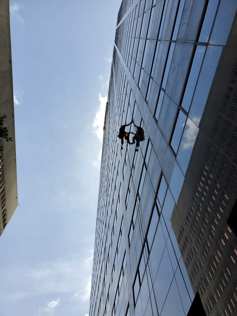 High-rise window cleaning